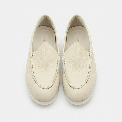 Nagra Loafer | Pearl White Leather